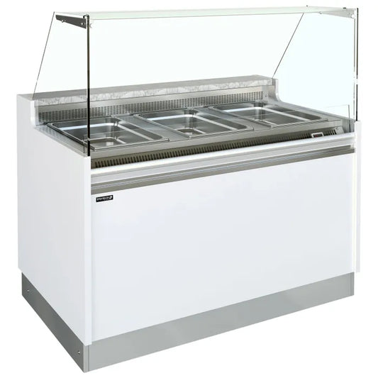 TefCold BELLINI 1250 BM VVR Bain Marie hot serve over counter, white