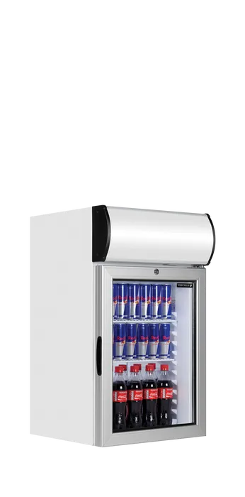 TefCold FS80CP Counter Top Chiller - stocked with drinks