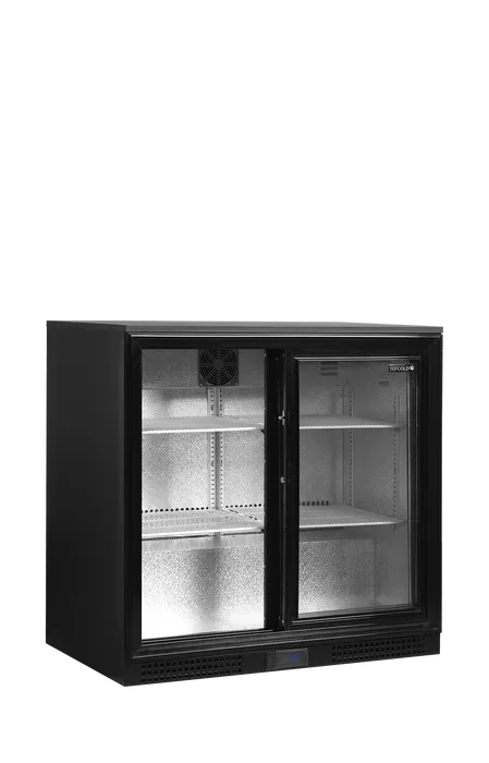 TefCold DB201S Back Bar Cooler - doors open