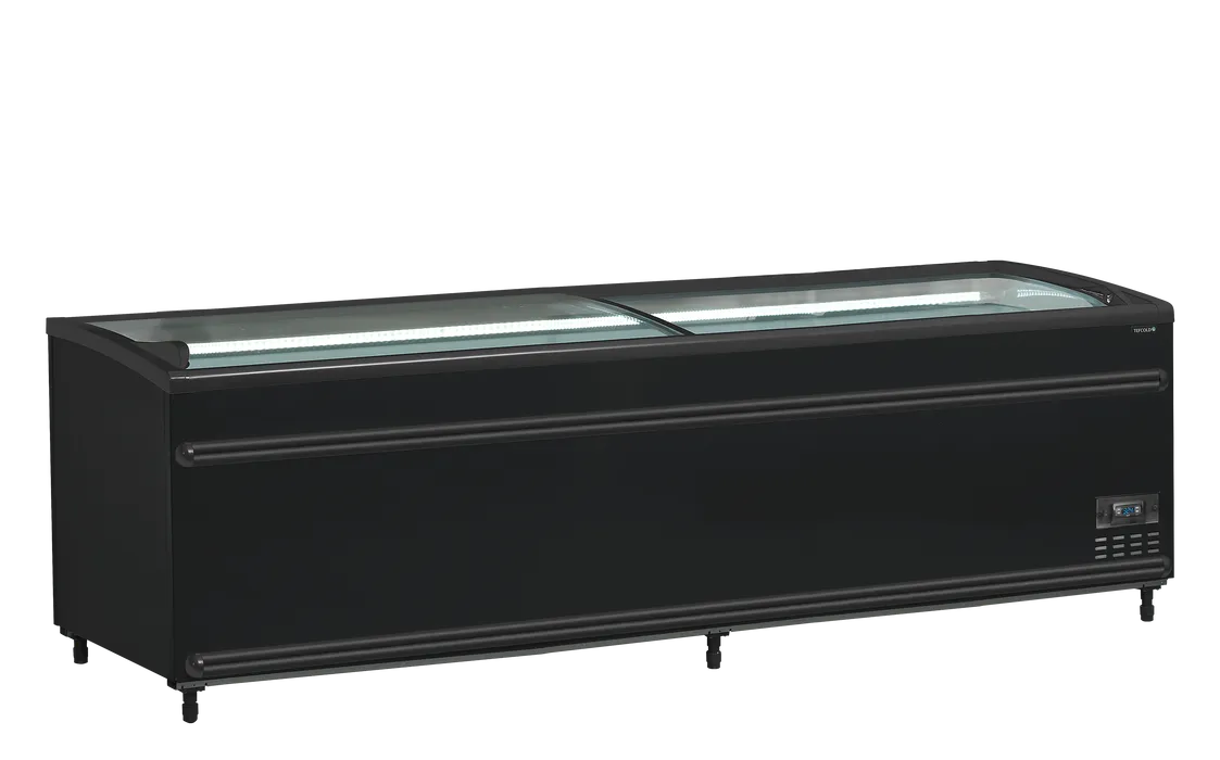 TefCold SFI250B-CF VS Black Supermarket Chiller/Freezer - front view