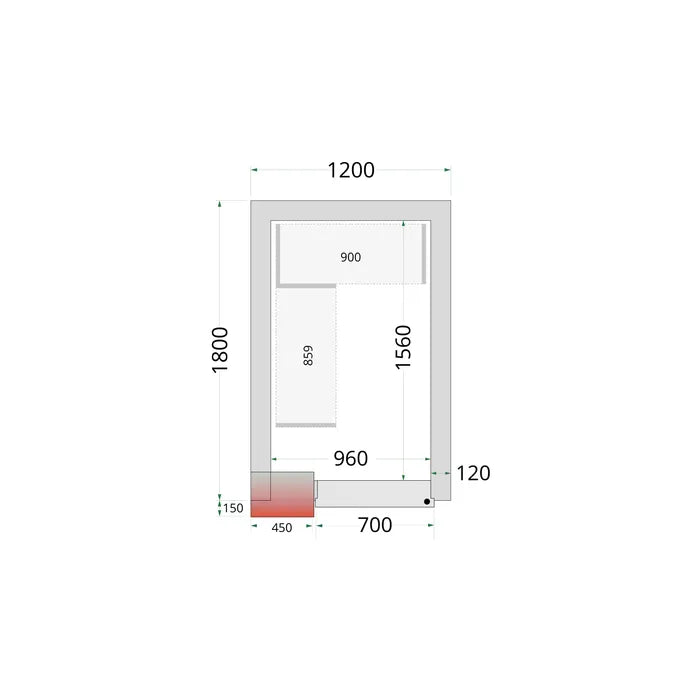TefCold Shelf Rack System Kit for CRNF1218 freezer room