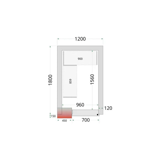 TefCold Shelf Rack System Kit for CRNF1218 freezer room