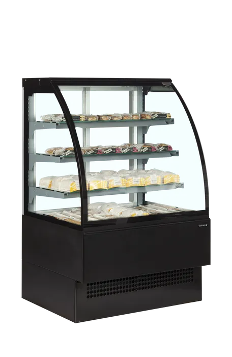 TefCold EVO902 HOT four-tier hot serveover display, black